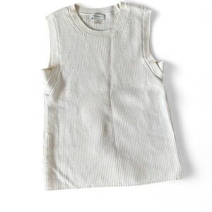 Club Monaco White Ribbed Tank Top